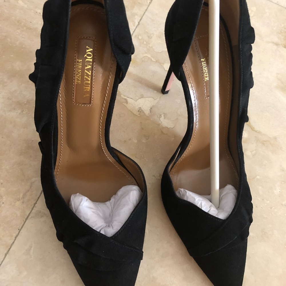 Authentic Aquazurra black heels